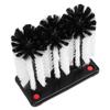 3 Head Cup Brush Removable Efficient Cleaning Glass Washer Brush with Suction Base for Bar Long Leg