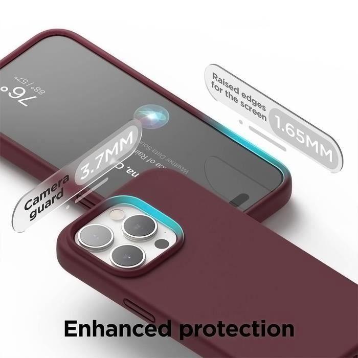 Protective Case - BOOLING - for iPhone 16 Pro Max - Ultra Thin Silicone - Shockproof - Bordeaux Red