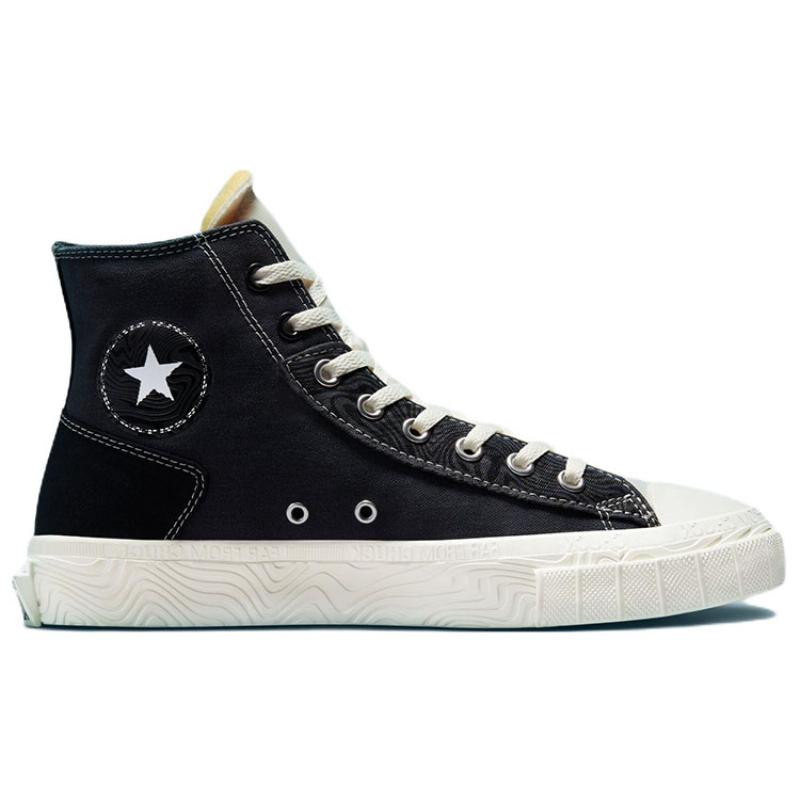 Converse Chuck Taylor Alt Star Tear Away Trend Lightweight Abrasion Resistant High Top Espadrilles Unisex Black & Green