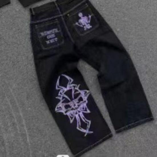 2023 American Trend Skull Embroidered Men's Loose Casual Pants