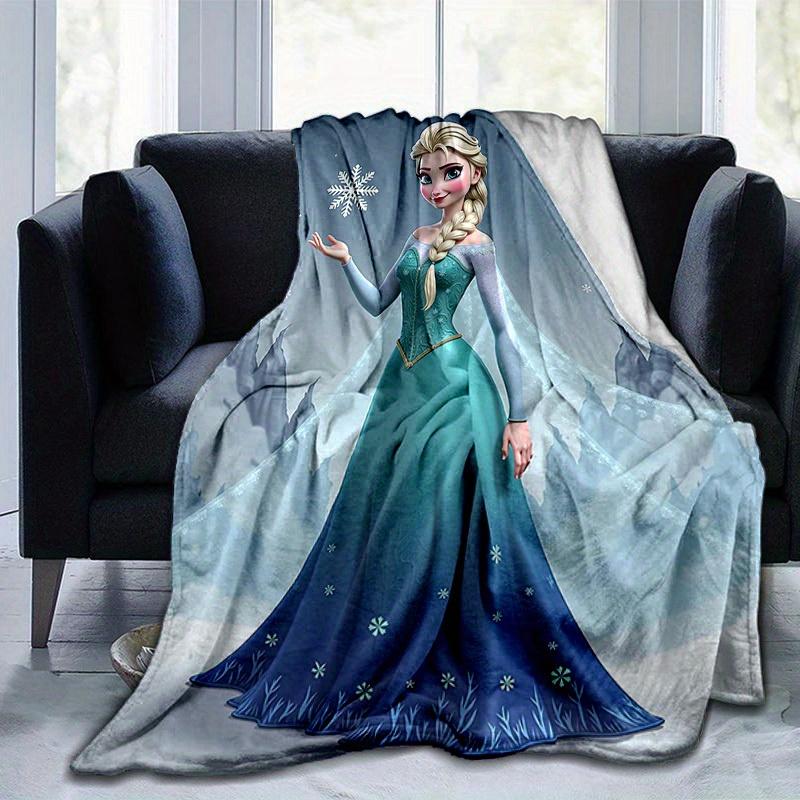 1pc. Winter Wonderland: Elsa's Frozen Magic, Perfect for Any Season, Soft Flannel Throw Blanket, Versatile & Cozy for Bedroom, Add a Touch o