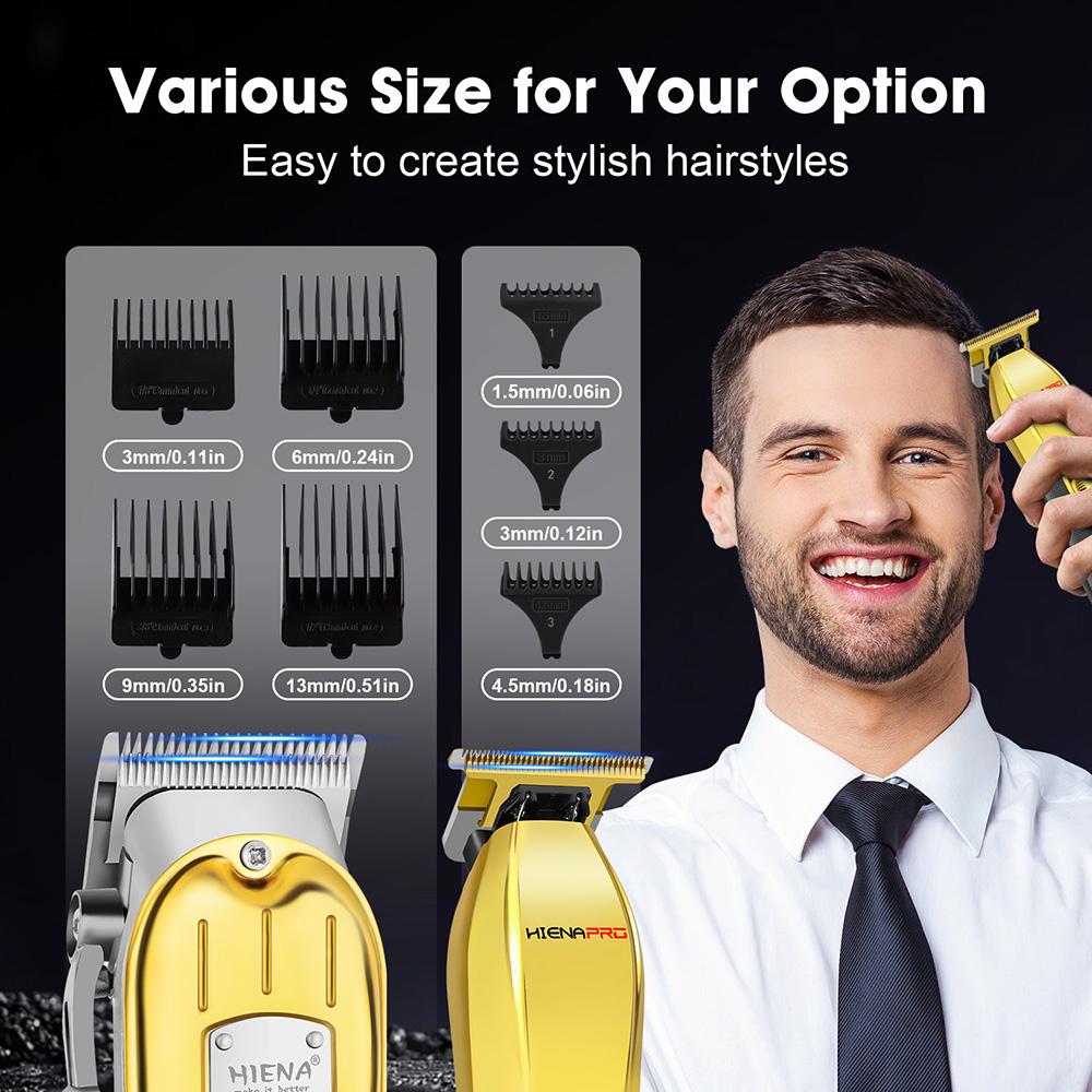 Hair Cutter Hair Clipper Set for Men Professional Salon-Grade Electric Clippers Digital Display USB Rechargeable New Year Gift
