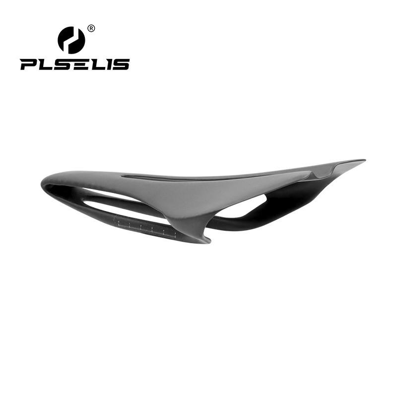PLSELIS Carbon Fiber Bicycle Saddle Lightweight Ergonomic Hollow Nose Breathable Mountain Bike Seat PS-3001A