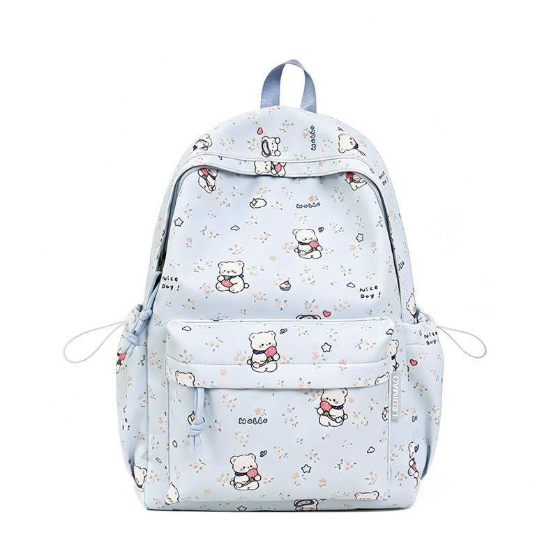 Schoolbag small fresh Korean version cartoon backpack texture large capacity trendy backpack commuter middle and high school students lightweight