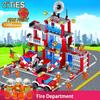 Urban Fire Protection Series Building Blocks, Urban Fire Stations, Patrol Cars. Suitable for Urban Enthusiasts To Collect. Gift