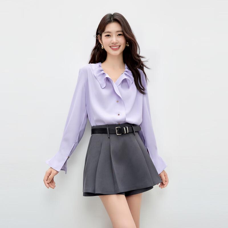 

Элегантный топ с V-образным вырезом и рюшами XL