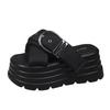 Fashion 8CM Fashion Women Shoes Buckle Wedge Sandals Women Outdoor Casual Platform Slippers New Woman Non-Slip Versatile Sandalias Mujer