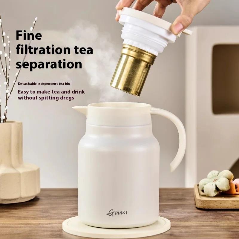 Teapot Titanium Teapot Household Sealed Thermos Large Capacity Teapot Tea Separation Stewing  Cold Insulation