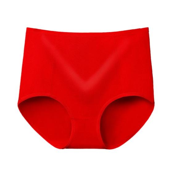 Women High Waist Cotton Underwear Tummy Control Solid Color Stretch Breathable Ladies Full Coverage Brief Panties Underpants