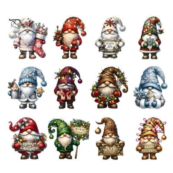 

36 шт. Деревянная подвеска в виде гнома, подвесные украшения для рождественской елки, мультяшные рождественские подвески в виде гнома для домашнего офиса, праздничного декора для вечеринки 36pcs