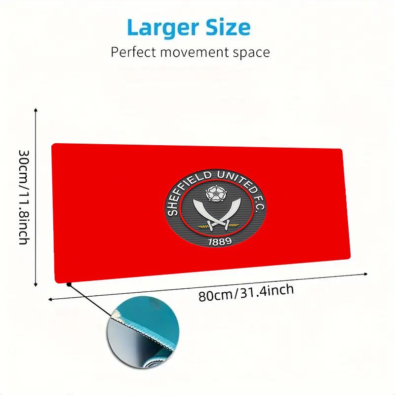 Sheffield United Print Cushion Non-slip Laptop Tablet Big Mousepad XXL Mat Mini PC Playmat With Lock Edge