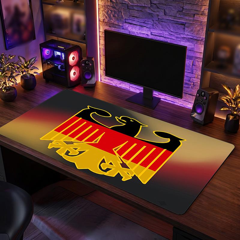Germany Football Crest Mouse Pad, Extended Non Slip Rubber Desk Mat for Gaming Office Laptop Fan Gift