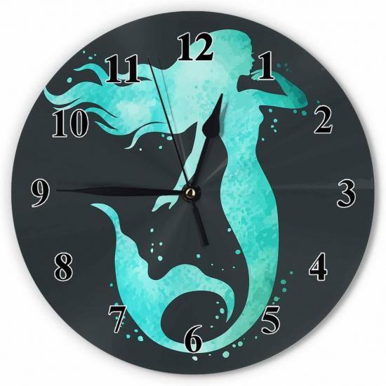 Record Vintage Wall Clock Round 10 Inch Battery Operated Black Album Disc with Blank Red Label Music Retro Quartz Silent Wooden Clocks Art Decorative