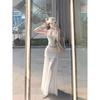Huge Good-looking Suspender Dress Women's High-end Sense Elegant Summer New White Long Skirt Bohemian Vacation Dress