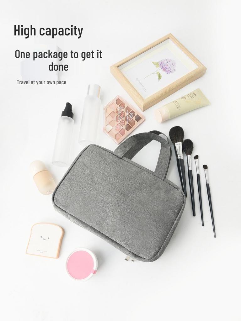 Travel-Friendly Multi-Color Hanging Toiletry & Makeup Bag with Wet and Dry Compartments