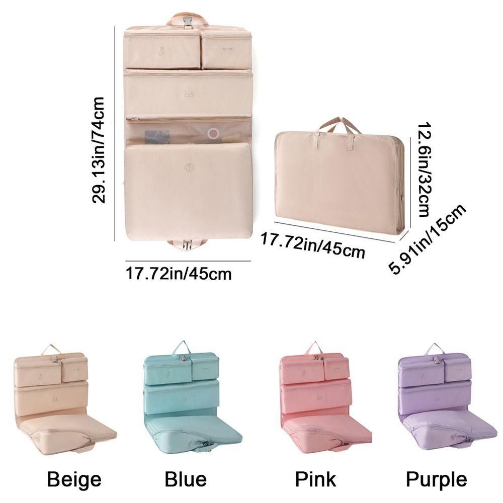 Hangable 6 In 1 Travel Storage Bag Large Capacity Underwear Socks Storage Bag  Travel