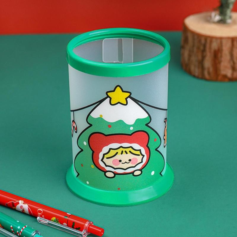 Christmas Pen Cup Paint Brush Holder Makeup Brush Organizer Holder Christmas Party Favors for Kids Boys Girls Students