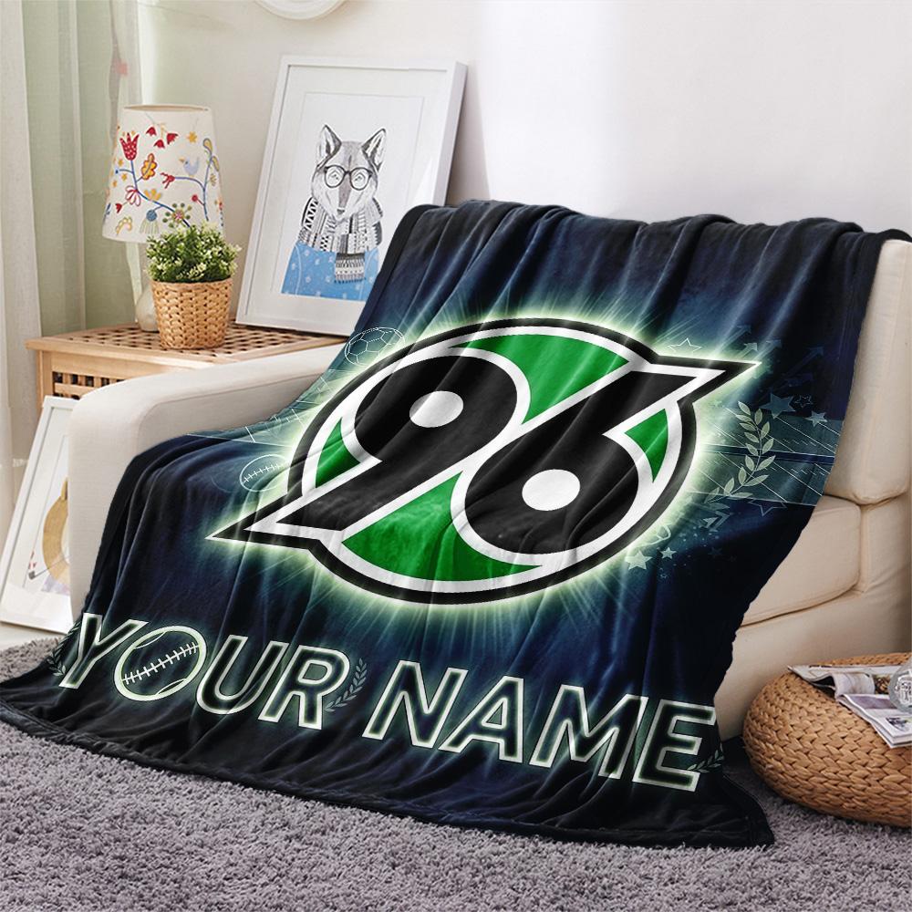 Custom Name Hannover 96 Flannel Blanket, High quality Comfortable for All Seasons, Home Decor, Warmth and Comfort