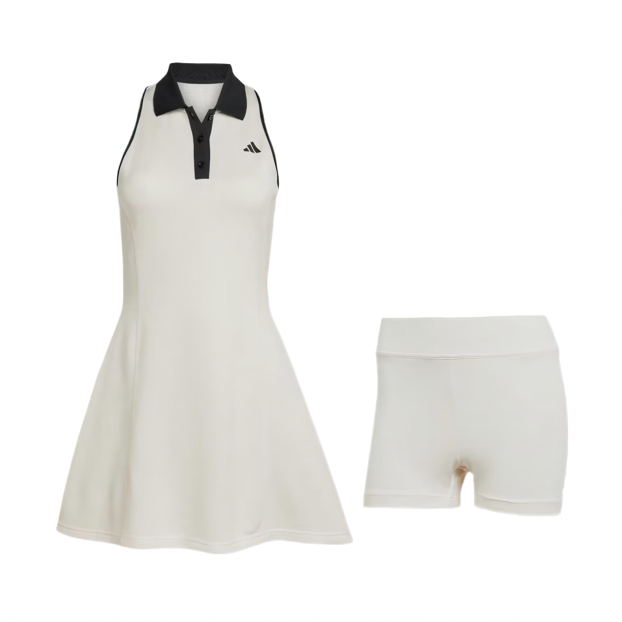 

Adidas Tennis Heritage Comfortable Fashionable Simple Versatile Solid Color Sleeveless Dress Women dresses White JD6114 L