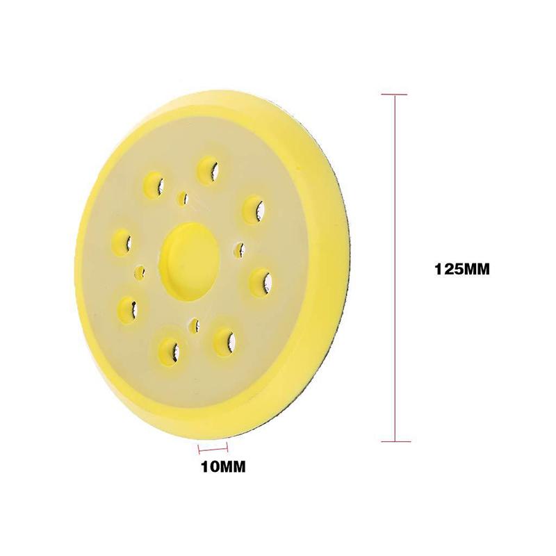 5 Inch 8 Holes Grinder Sandpaper Tray For Disc Grinder Backing Pad Hook And Loop 125Mm Pneumatic Polishing Machine