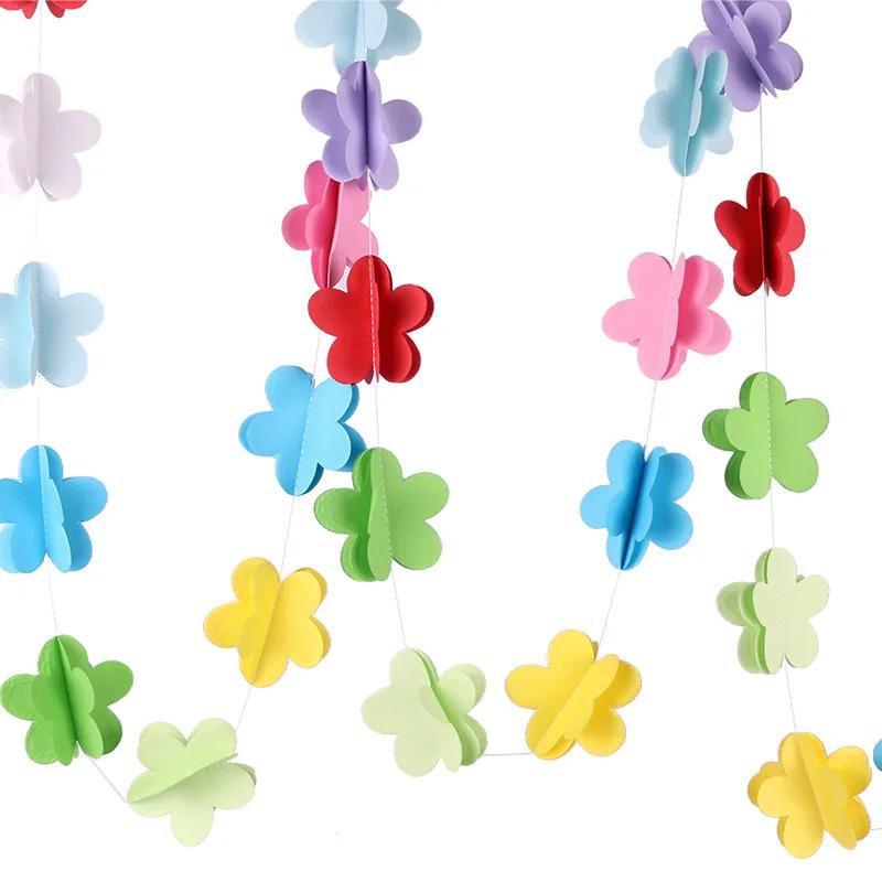 Gradient Butterfly Paper Garlands 2.8M Hanging Banner for Wedding, Birthday Party Baby Shower & Kids Room Decorations