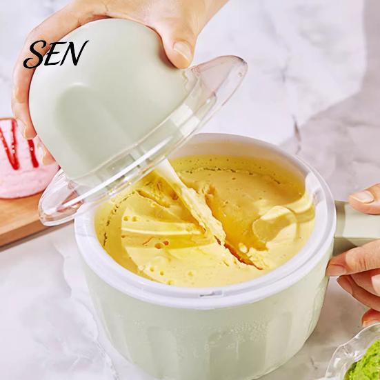 Removable Dishwasher Safe Parts Ice Cream Maker Mug, Cordless Machine, Rechargeable Compact Freezer Friendly Design Mini Bowl for Homemade Gelato