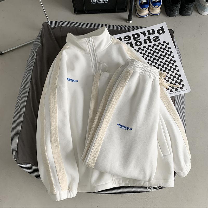 

Чоловічий кардиган на стійці та джогери на осінь 2024: Трендовий корейський повсякденний спортивний одяг X-Large