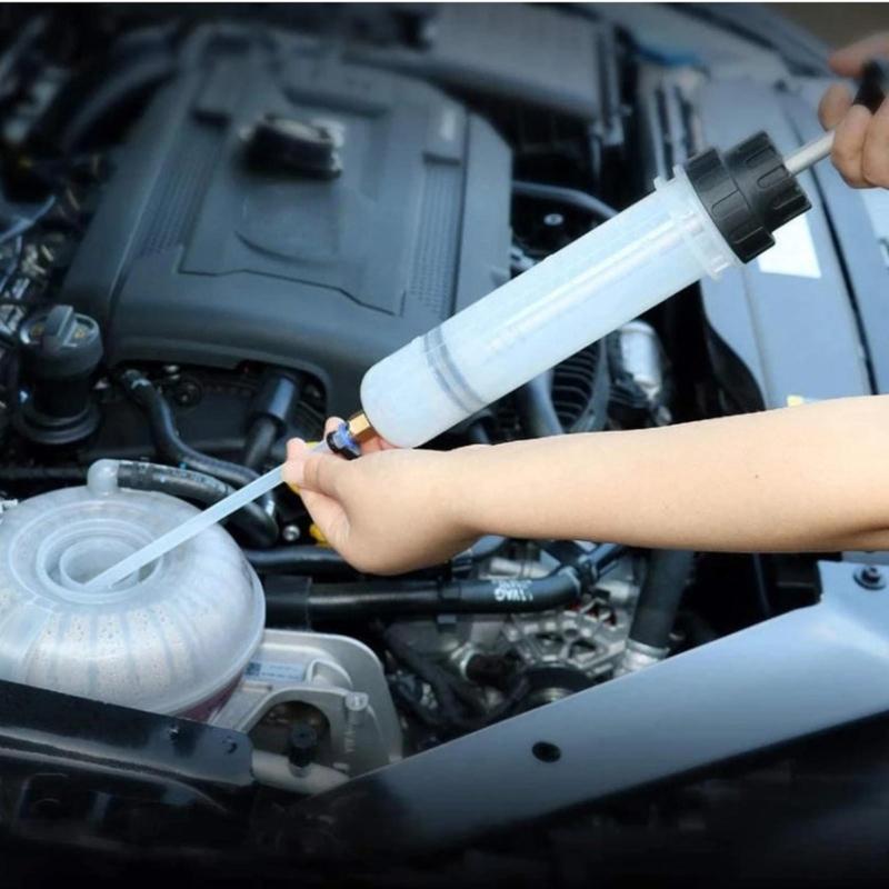 Heavy Duty Hand Pump 1500ML Oil Syringes Extractor Tool with Corrosion Resistant Design Suitable for Vehicle Maintenance