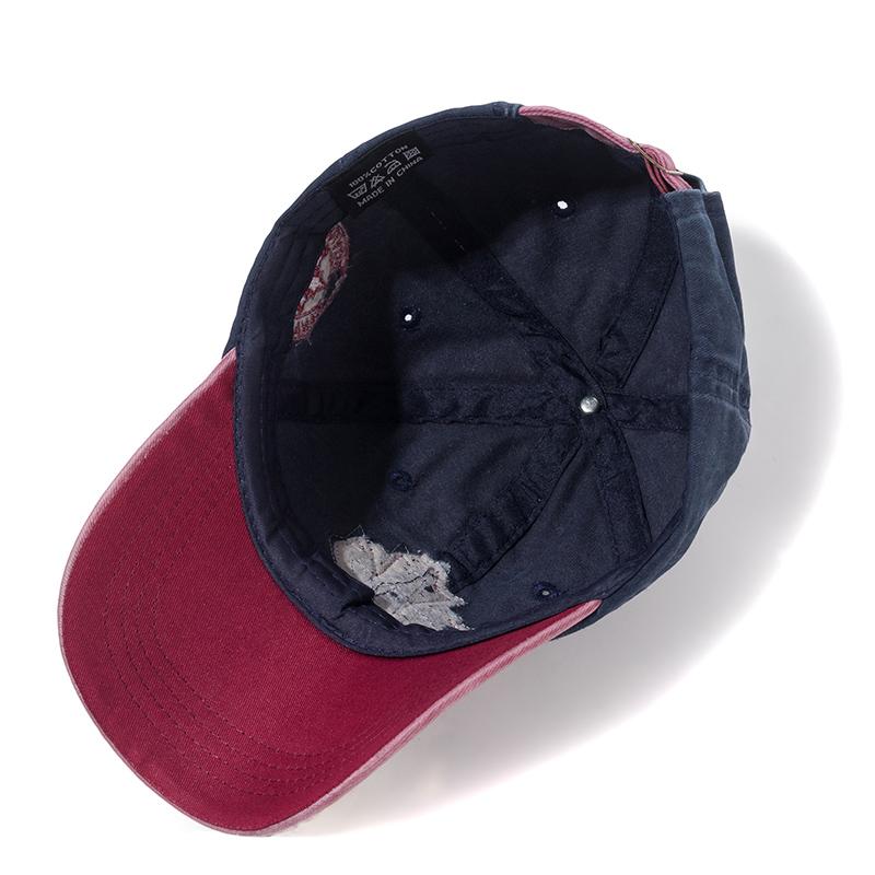 Unisex Washed Cotton Vintage Cap Maple Leaf Embroidery Baseball Caps Men Women Outdoor Sports Hat