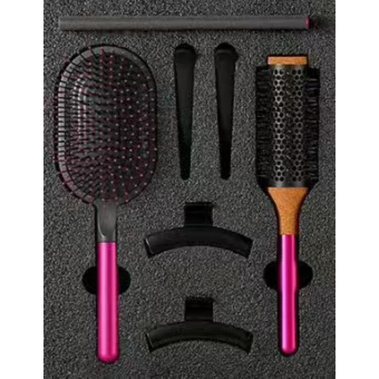 

Набор для укладки, разработанный специально для распутывания волос, с расческой и щеткой-лопаткой, совместимый с феном-щеткой для всех типов волос