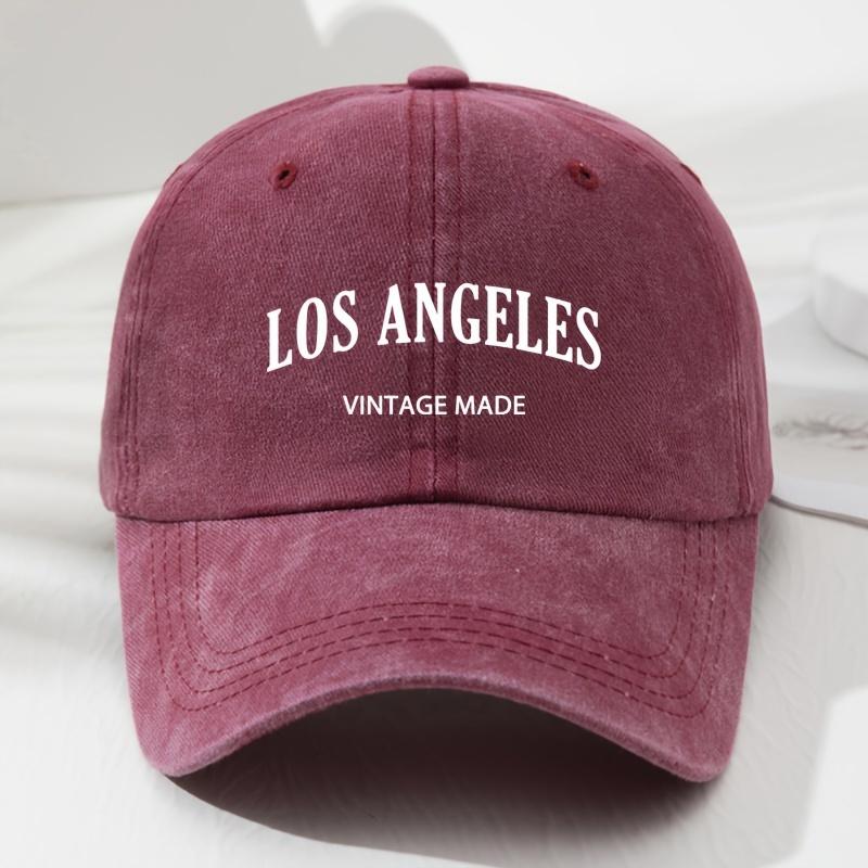Unisex  Los Angeles  Vintage Print Baseball Cap Adjustable Outdoor Sports Hat красный