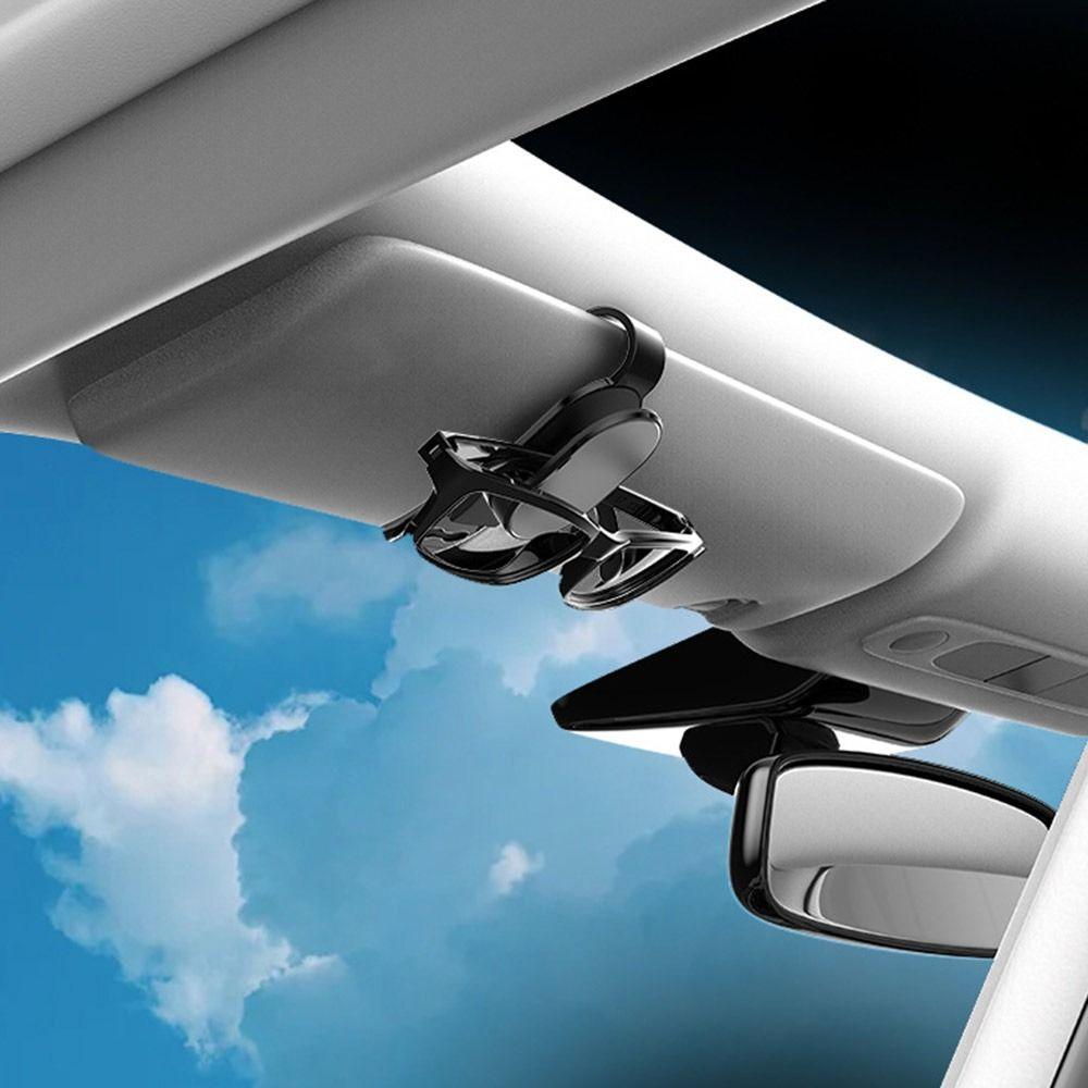 Stylish Car Visor Clip Eyeglasses Hanger Multi-functional Sunglass Organizer  For Truck Vehicle