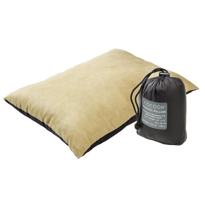 Coussin De Voyage - Cocoon - Synthetik Pillow - Medium Beige/marron - 29 X 38 Cm - 230 G