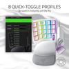 Razer Tartarus Pro Gaming Analog Optical Key Rapid Adjustable 32 Programmable Customizable Chroma RGB Mercury White Keypad Switches, Trigger,