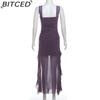 BITCED Spring/Summer Women's Collection: Sensual Strappy Halter Neck Split-Hem Fitted Maxi Dress