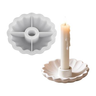 Silikon-Aromatherapie-Kerzenform Wellen-Schalenform Gipsform Kerzenständerform Hochzeitsdekoration