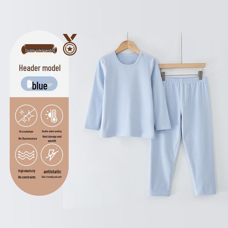 Kids' Fleece Pajama Set - Warm Cardigan with Long Sleeves for Autumn/Winter