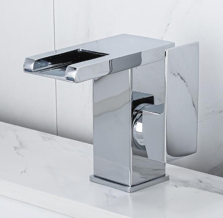 HLK Factory Supplier Automatically Intelligent Color-changing Brass Basin Faucet Popular Cold and Hot Water Household Faucet