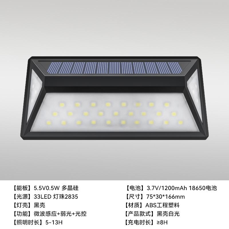 

Настенный светильник с солнечным датчиком, наружное освещение, подоконник, лампа, новая энергия, декоративная лампа для двора, сада, лестницы SL-880A-33 lamp beads
