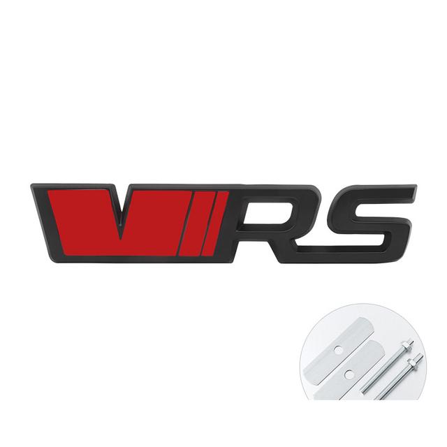 AAAIY1 3d Metal Logo VRS Emblem Letters Car Front Grill Badge For Skoda Fabia 1 MK1 Kodiaq Ocavia 2 3 MK3 MK2 VRS Sticker Accessories