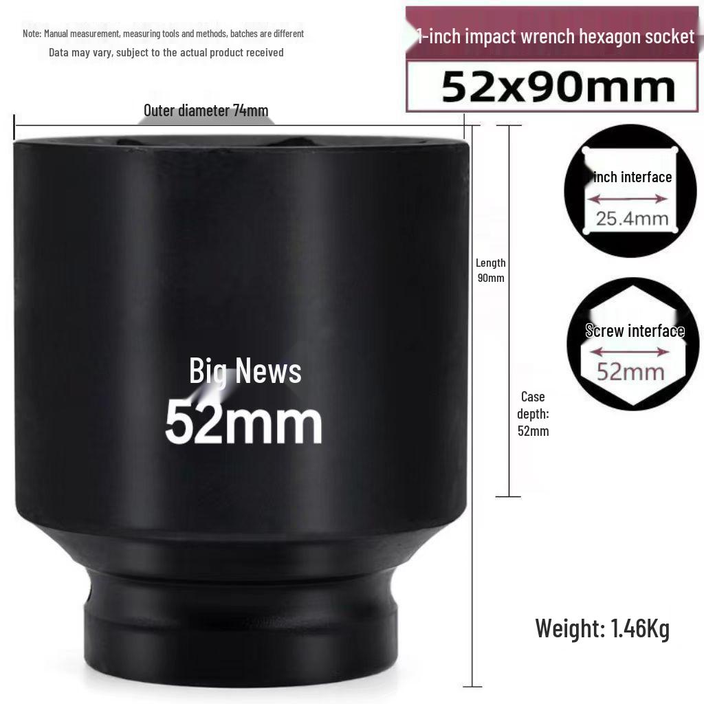 1-Inch Heavy-Duty Air Impact Wrench with Extended Electric Pneumatic Socket for Truck Tires