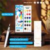 Portable Watercolor Painting Book 12/24 Sheet Watercolor Coloring Book Kids Coloring Drawing Book Built-in Watercolor Paint Pens