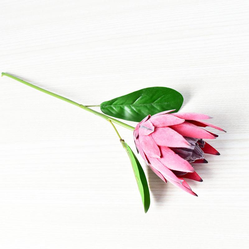 Modern Minimalist Style Single Flocked Emperor Flower, Simulated Flower, Wedding Decoration Fake Flower Arrangement And Flower Simulation Bouquet