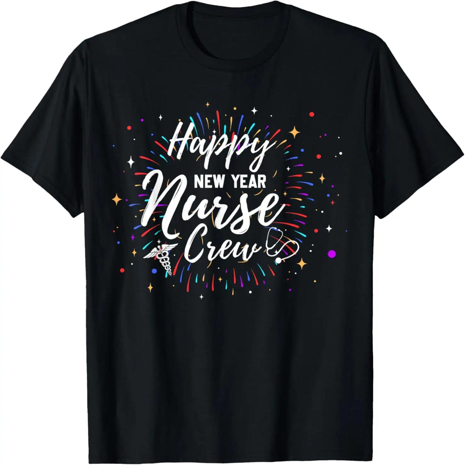 Happy New Year Nurse Crew Funny New Year For Nurse T-Shirt XXXXXL разноцветный
