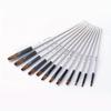 12 Pcs/set Nylon Hair Wooden Handle Watercolor Paint Brush Pen Set Learning DIY Oil Acrylic Painting Art Paint Brushes Supplies