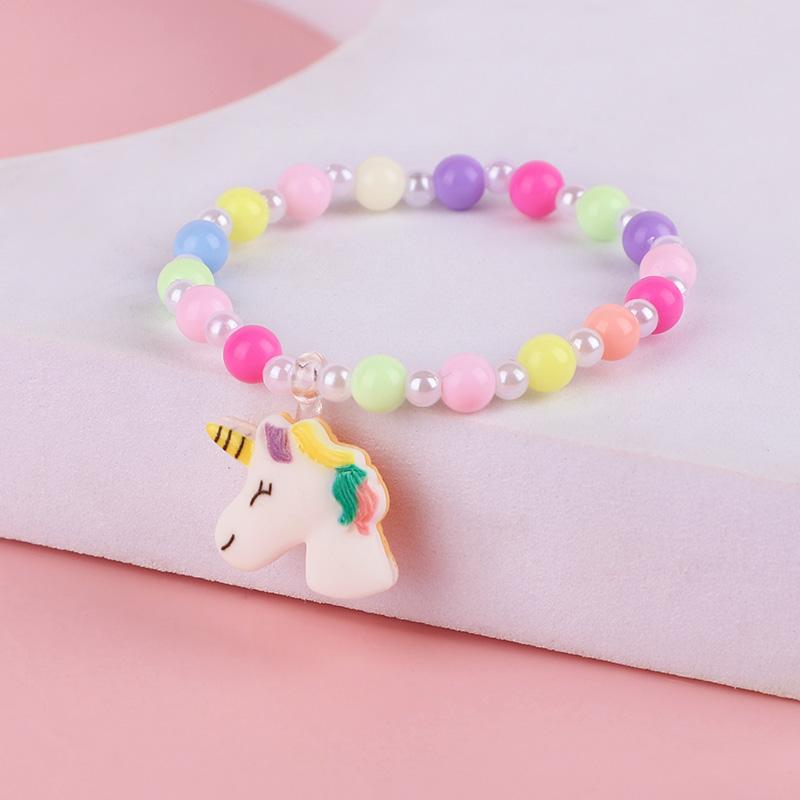 

5 шт. Радужный единорог красочный браслет из бусин детские сувениры для гостей на день рождения пакет с угощениями наполнитель для пиньяты рождественский подарок для девочек
