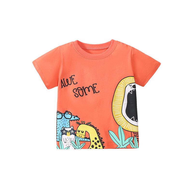Summer children's T-shirt cartoon boy's top short-sleeved girl's T-shirt bottoming shirt pure cotton T-shirt