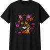 Colourful Savannah Cat Mens Womens T-Shirt Moggy Unisex Novelty Gift Tee Funny