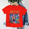Anime KPop Demon Hunters Huntr/x T-shirts Children Boys Girls Summer Casual Short Sleeve Tops Cartoon KPop Demon Hunters T Shirt