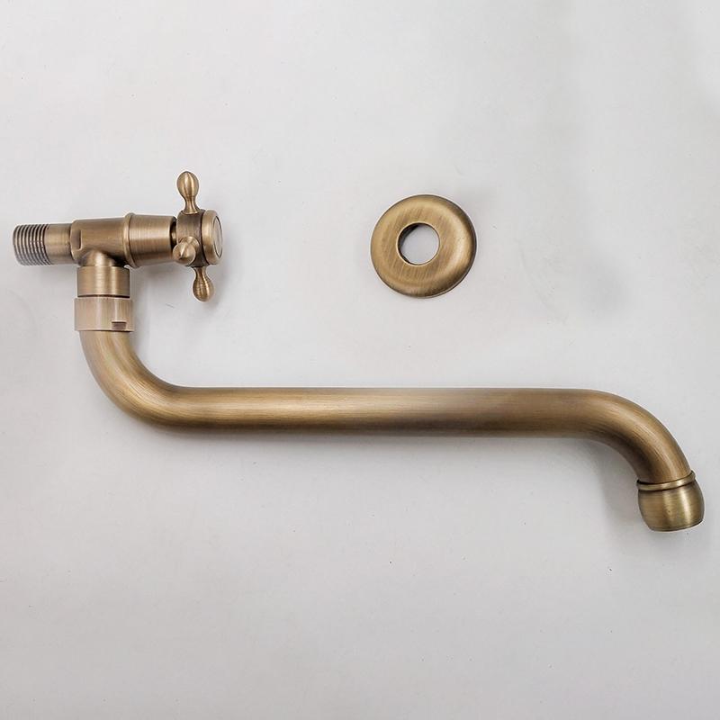ELLEN Single Cold Facuet Wall Outdoor Mop Pool Faucet Antqiue Bronze Wall Kitchen Sink Faucet Rotatable ML982